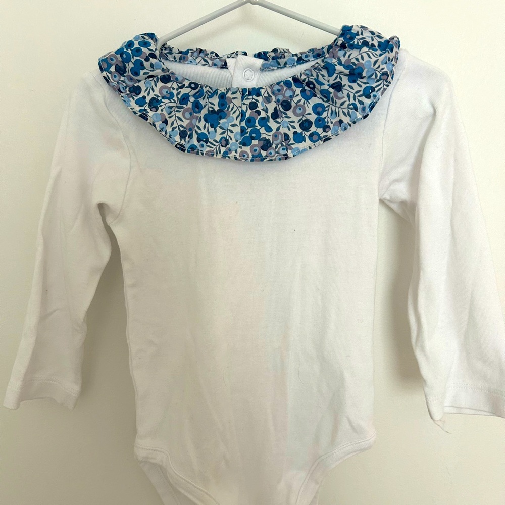 Jacadi onesie liberty floral collar